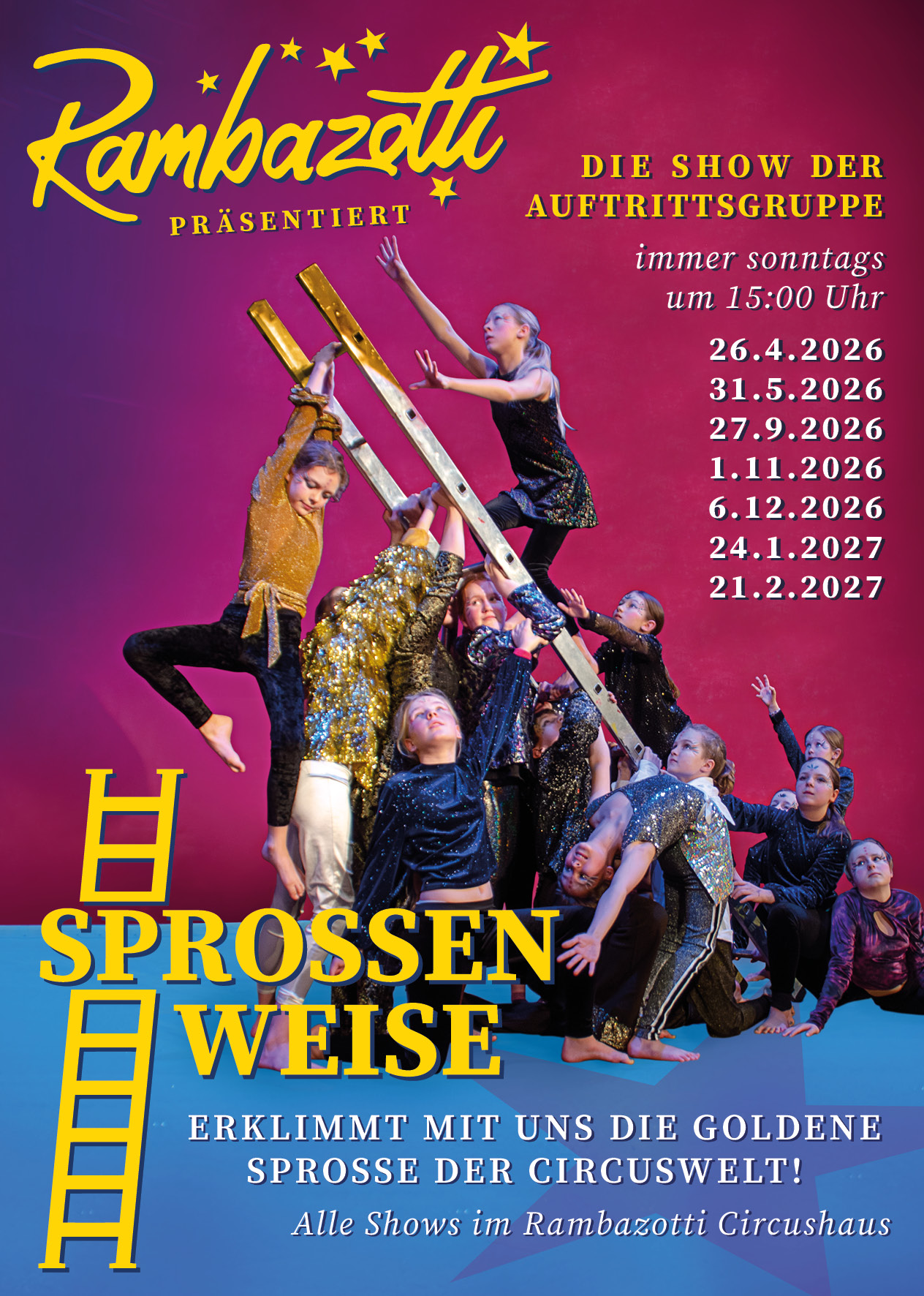Sprossenweise-Flyer-Circushaus